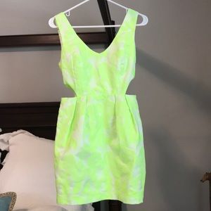 Ark & Co Neon cutout dress